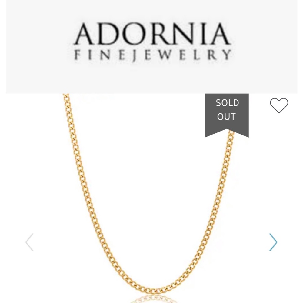 ADORNIA Cuban 14k vermeil link unisex necklace 💕